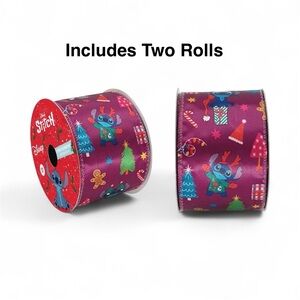 Stitch Christmas Disney Decoration Holiday Fabric Ribbon